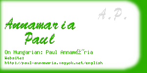 annamaria paul business card